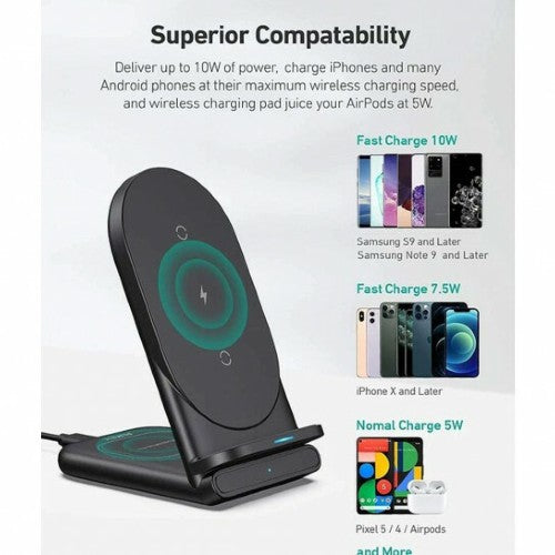 Aukey Aircore Support de Charge sans Fil 2 en 1 - Noir