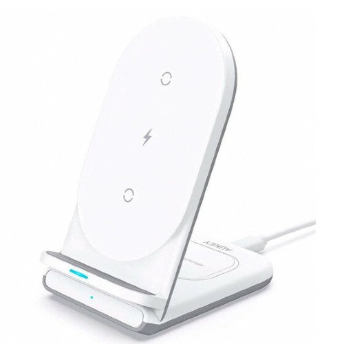 Aukey Aircore 2-in-1 Wireless Ladeständer weiß
