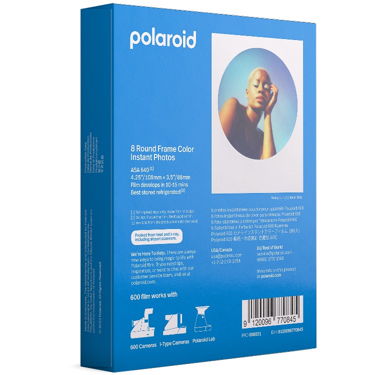 Polaroid Film Instantané Couleur pour Cadre rond 600 Couleurs
