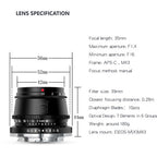 TTArtisan APS-C 35mm f/1.4 L mount Black