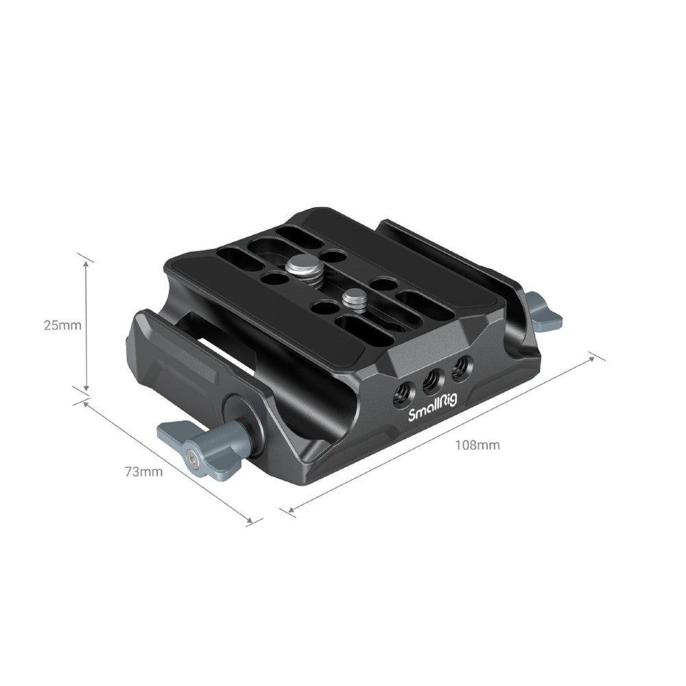 SmallRig 3357 LWS-Universalgrundplatte mit doppelter 15-mm-Stangenklemme