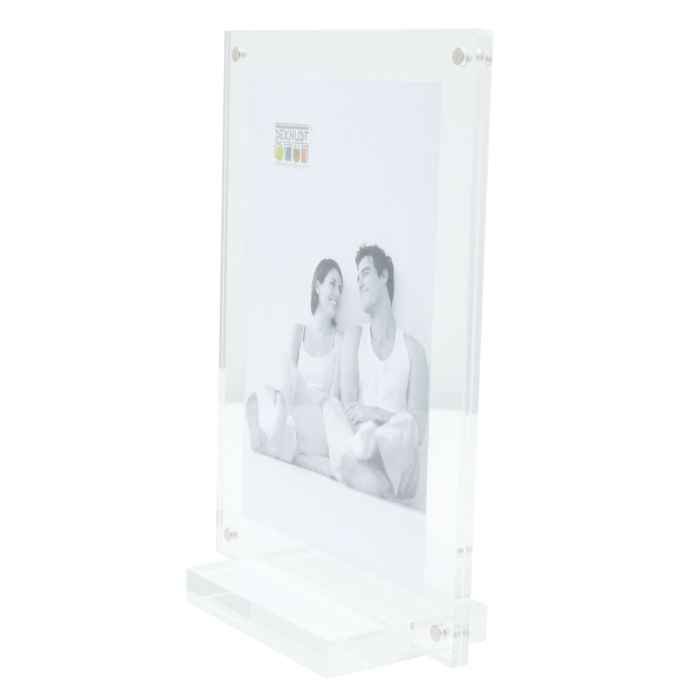 Deknudt Cadre photo magnétique et transparent de 6mm d'épaisseur avec base 10x15 S58SC1
