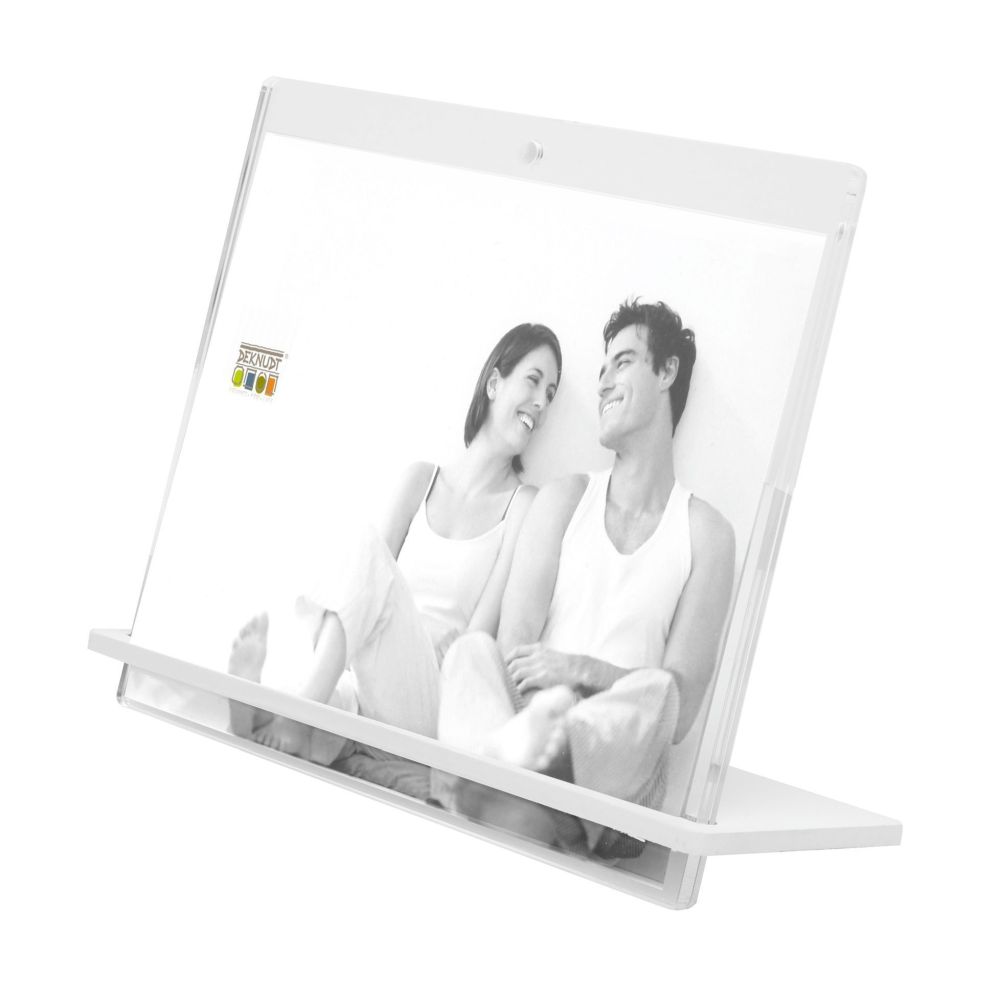 Deknudt Cadre photo transparent 5,4mm d'épaisseur avec support blanc 13x18 S58SD1