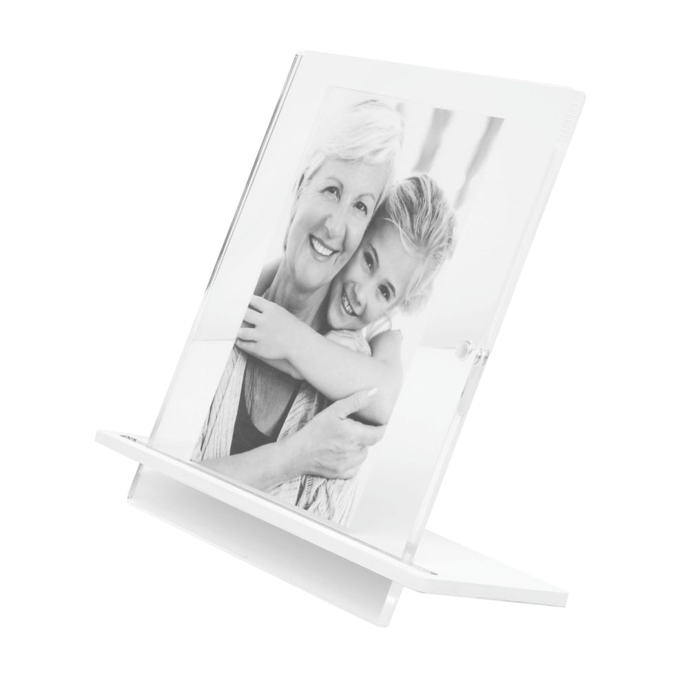 Deknudt Cadre photo transparent 5,4mm d'épaisseur avec support blanc 13x18 S58SD1
