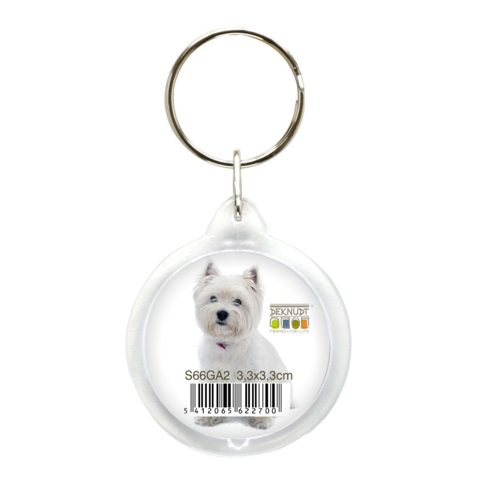 Deknudt Porte-clés photo rond en plastique S66GA2
