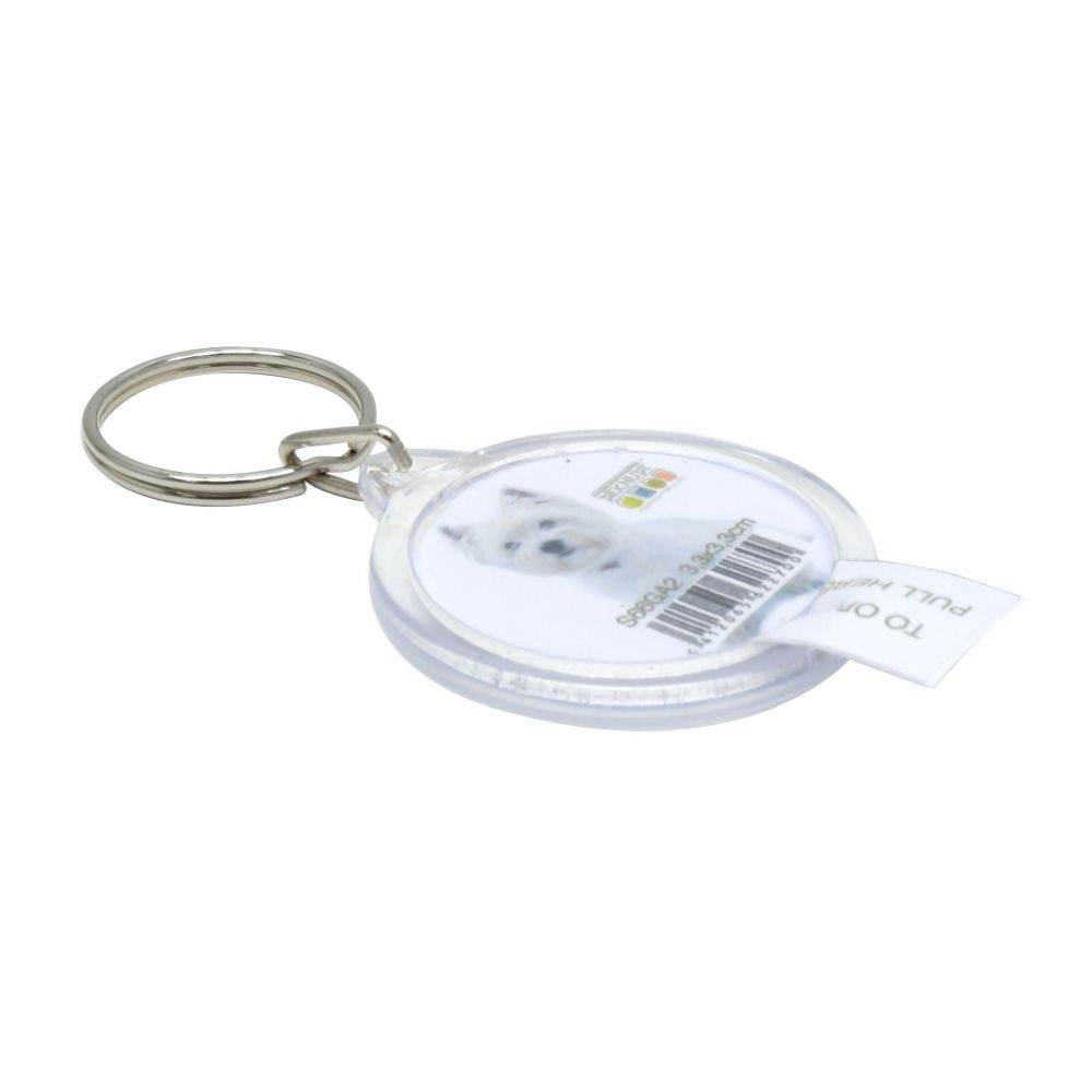 Deknudt Porte-clés photo rond en plastique S66GA2