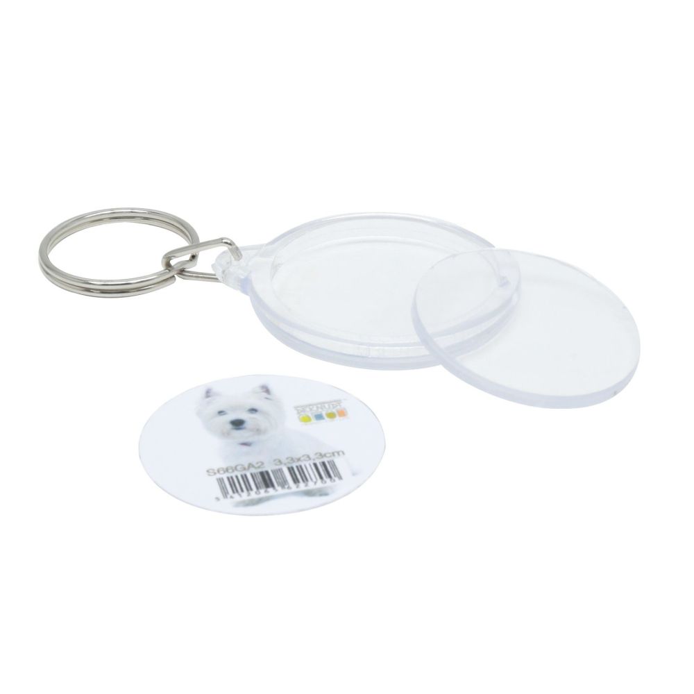 Deknudt Porte-clés photo rond en plastique S66GA2
