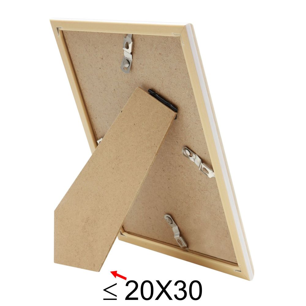 Deknudt Fotorahmen in heller Holzfarbe mit weißer Paspel und Passepartout 13x18 S46WG3