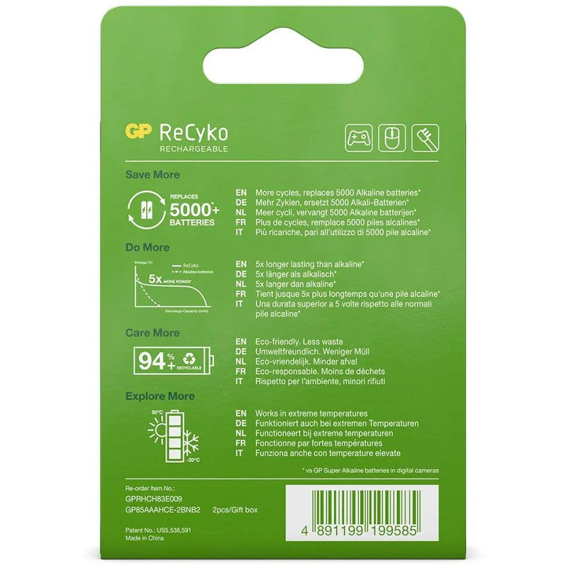 GP AAA ReCyko Wiederaufladbar 850 mAh