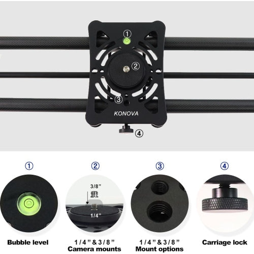 Konova P1 80cm Carbon Kamera-Slider (mit KMS-S3)
