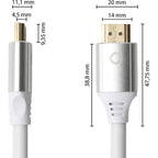Noir Magic Ultra High Speed 4K/8K HDMI-Câble 120Hz - 1,5M Blanc