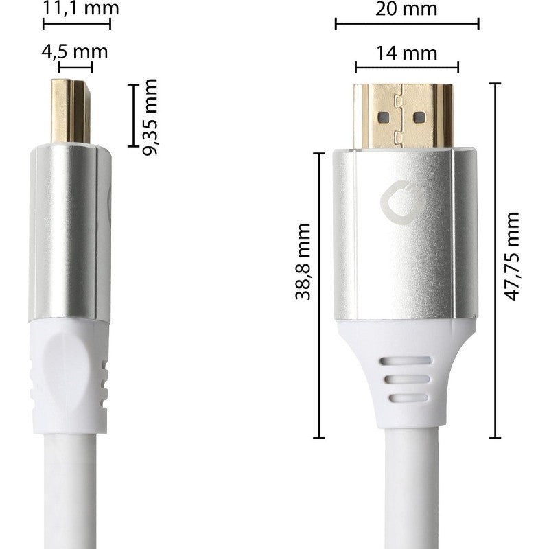 Noir Magic Ultra High Speed 4K/8K HDMI-Câble 120Hz - 1,5M Blanc