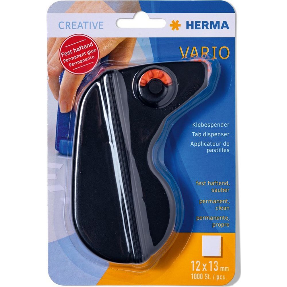 Herma vario Distributeur de colle magique, noir, 1000 pcs.