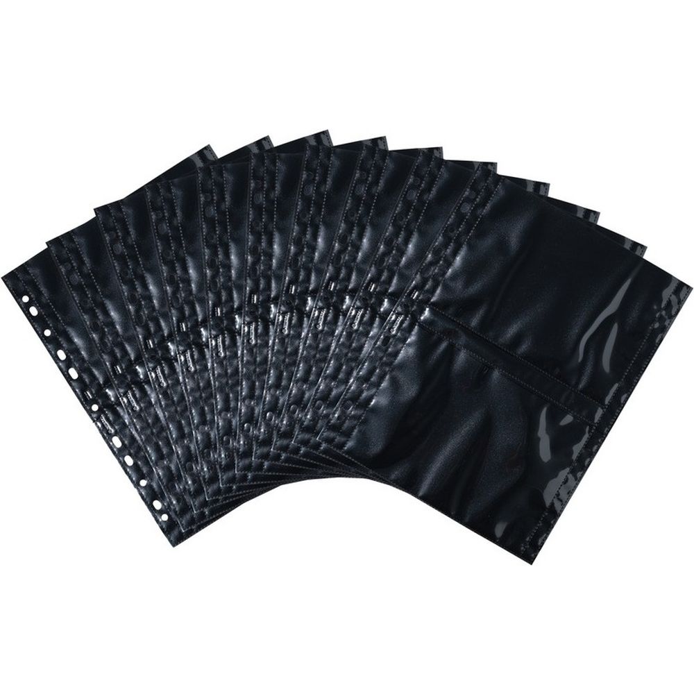 Herma pochettes transparentes noir 13x18 paysage 10 pcs.