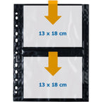 Herma pochettes transparentes noir 13x18 paysage 10 pcs.