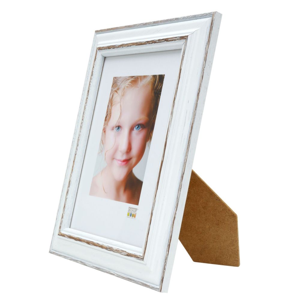 Deknudt Photo frame white with brown accent 24x30 S221H3