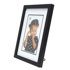 Deknudt Cadre photo noir avec passe-partout 10x15 S43AK2