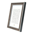 Deknudt Wooden photo frame in dark brown wood color with silver trim 20x30 S40YOUR3