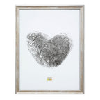 Deknudt Cadre photo en bois argenté avec finition craquelée brun foncé 18x24 S40JE9