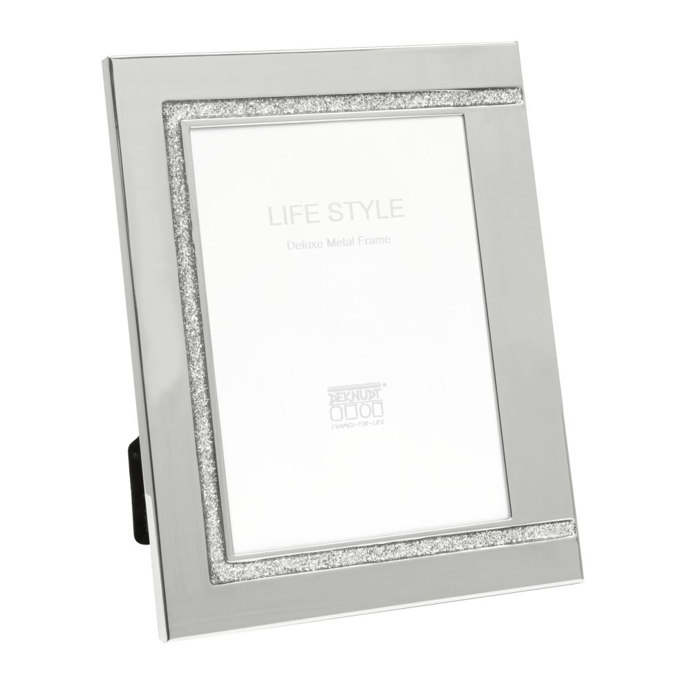 Deknudt Cadre photo en métal avec argent brillant et accent en argent Mat 13x18 S57MJ1