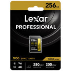 Lexar Professional Or Carte SD UHS-II - R280/W205 MB/s - 256GB - V60