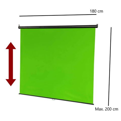 StudioKing Roll-Up Vert Screen FB-150200FG 150x200 cm Vert Chroma