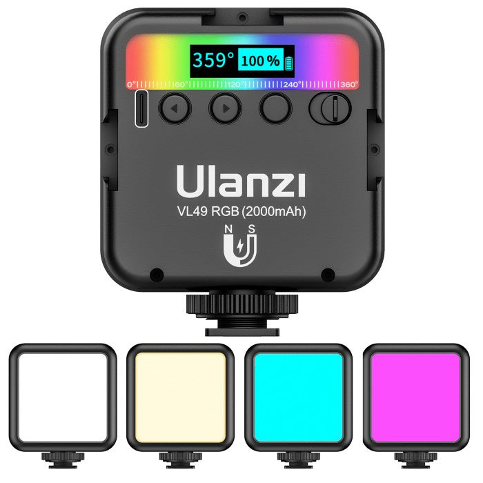 Ulanzi VL49 Lampe vidéo LED RVB multi-couleurs
