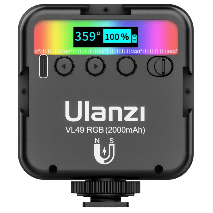 Ulanzi VL49 Lampe vidéo LED RVB multi-couleurs