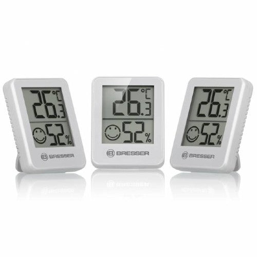 Bresser Temeo Hygro Indicateur Set de 3 unités blanc