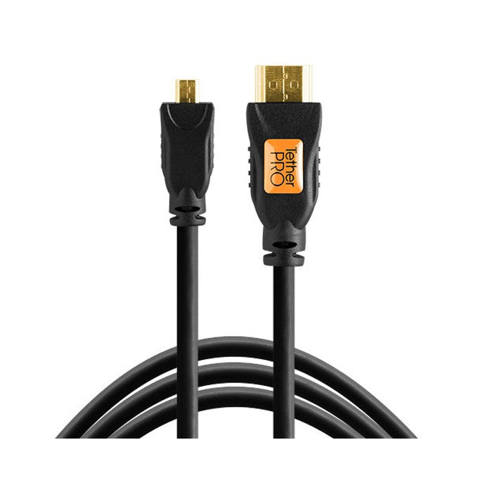 Tether Tools TetherPro HDMI Micro à HDMI 2.0, 0,3 m (1'), noir