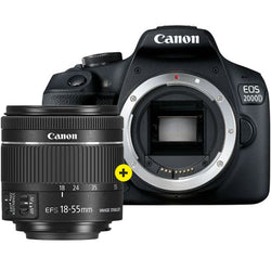 Canon EOS 2000D + EF-S 18-55mm F/4-5.6 IS STM compact