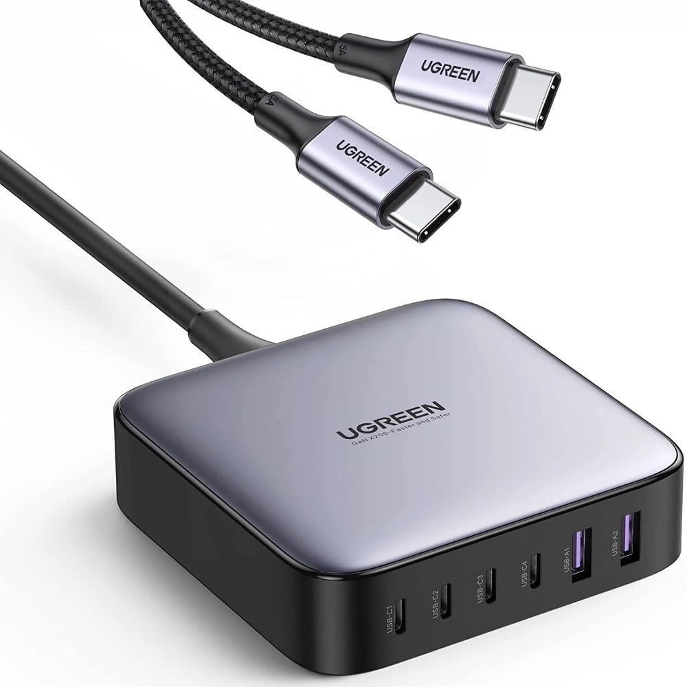 Ugreen 40914 GaN 200W Chargeur de bureau (6 ports)