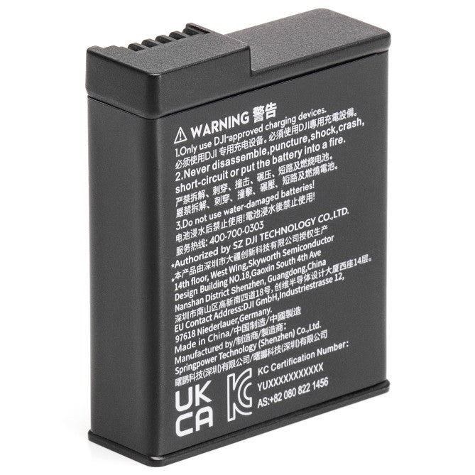 DJI Osmo Action 3 Extreme Batterie