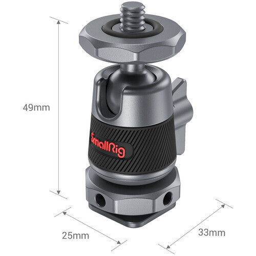 SmallRig Mini-Kugelkopf mit abnehmbarer Cold Shoe-Halterung (zweiteilig) 2948