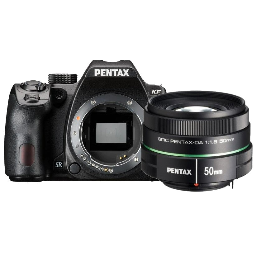 Pentax KF Schwarz + 50mm f/1.8 SMC DA