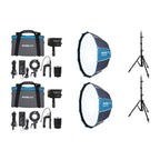 Nanlite Forza 60B II Bi-color LED dual kit (mit Lichtstativ und Softbox)