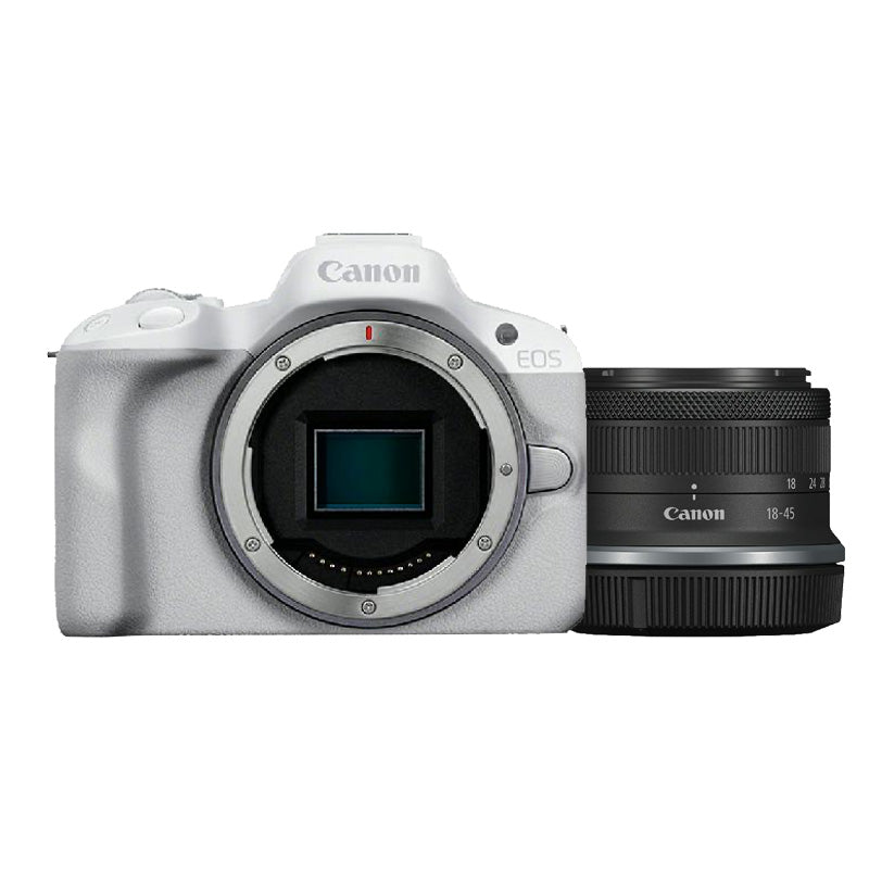 Canon EOS R50 Blanc + Canon RF-S 18-45mm f/4.5-6.3 IS STM