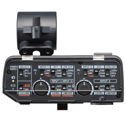 Canon EOS R5 C + Adaptateur de Microphone XLR Tascam CA-XLR2d-C pour Canon