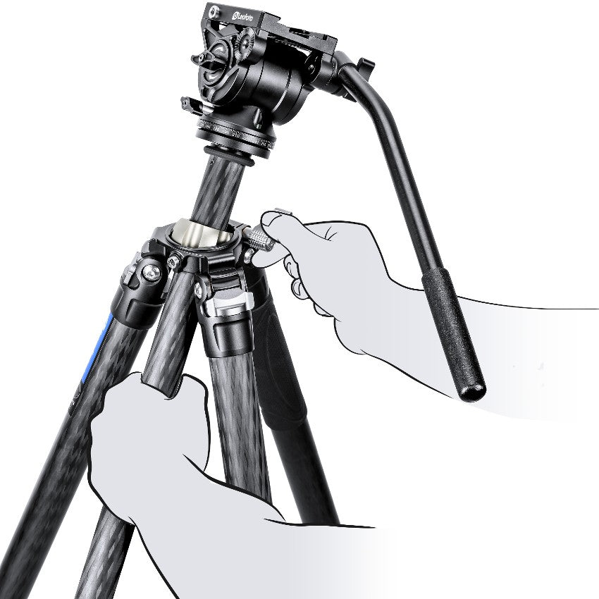 Leofoto Manba LV-284C Stativ + BV-5 Videokopf
