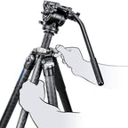 Leofoto Manba LV-284C Stativ + BV-5 Videokopf