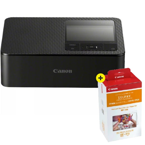 Canon SELPHY CP1500 Schwarz + RP-108 Papier 10X15, 108 Drucke