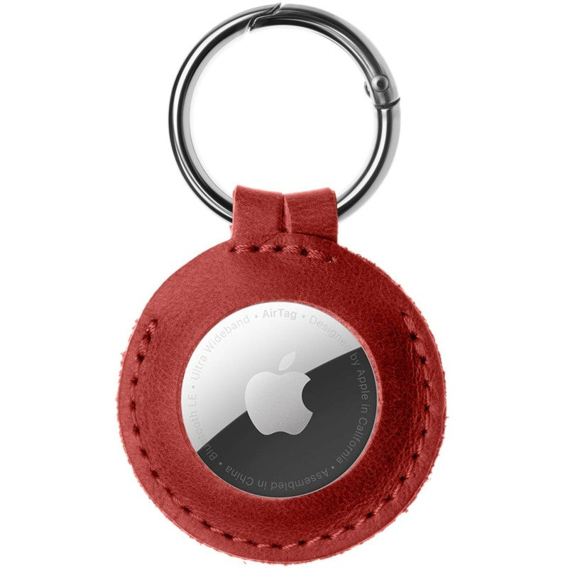 FIXED en Cuir Étui pour AirTag rouge