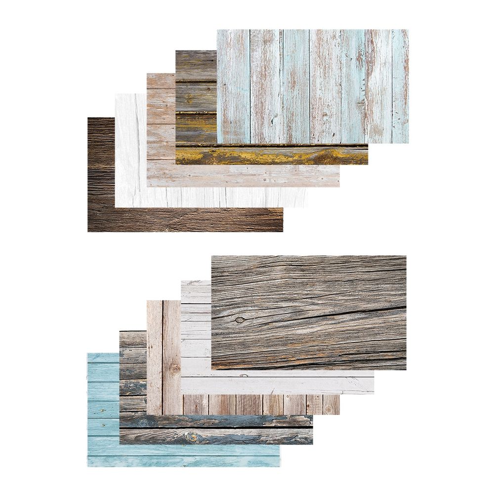 Caruba Lot de 10 toiles de fond en bois (5 x 2 à plat)