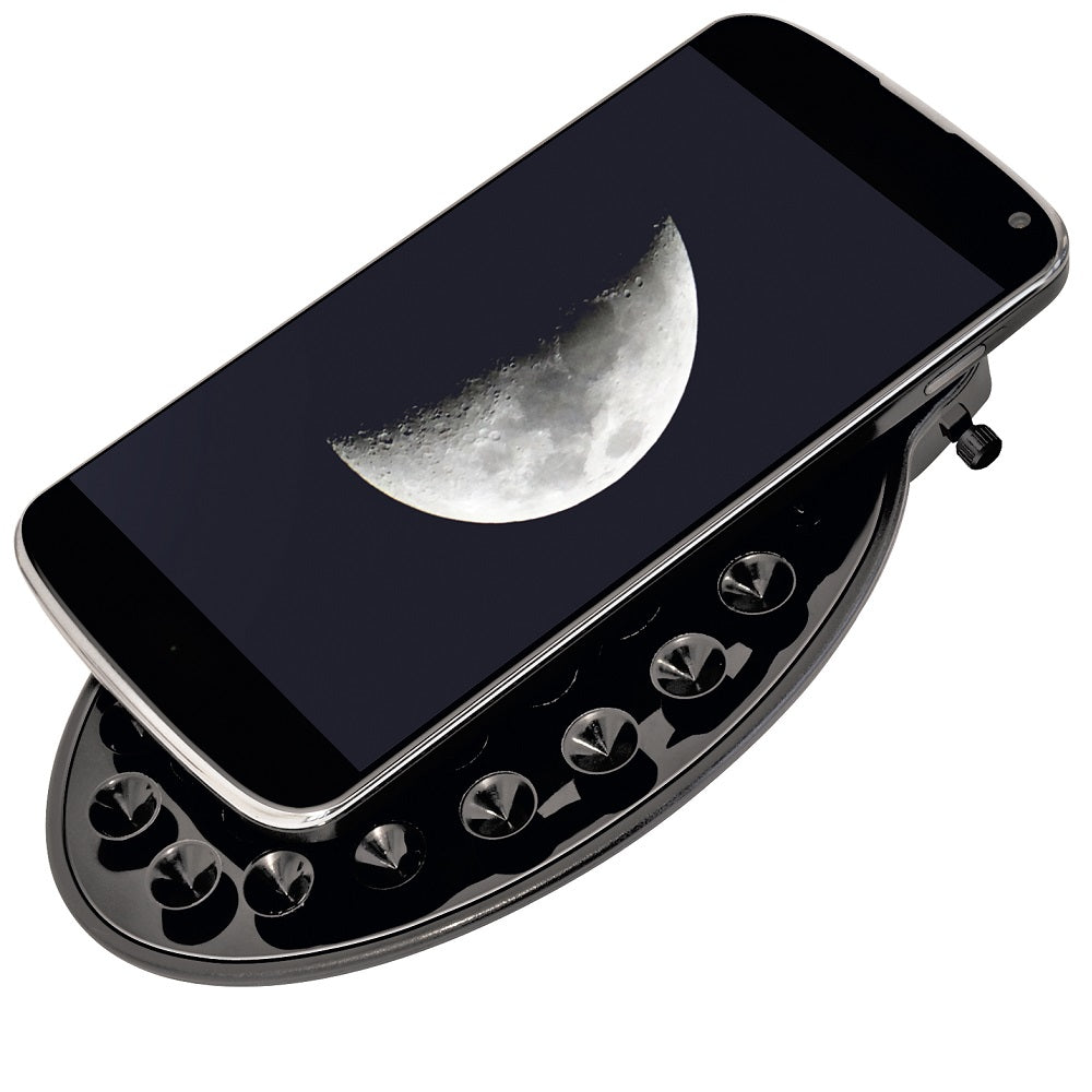 BRESSER Arcturus 60/700 AZ Carbon Design -Linsenteleskop mit Smartphone-Kameraadapter