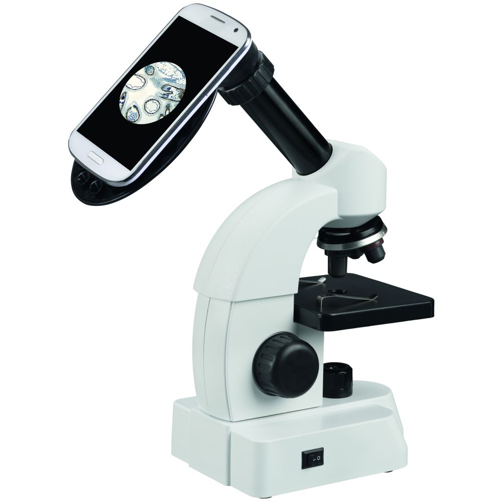 Bresser Junior 40-640x Microscope avec accessoires intelligents avec code QR pour plus d'informations