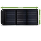 BRESSER Mobiles Solarladegerät 40 Watt mit USB- und DC-Anschluss