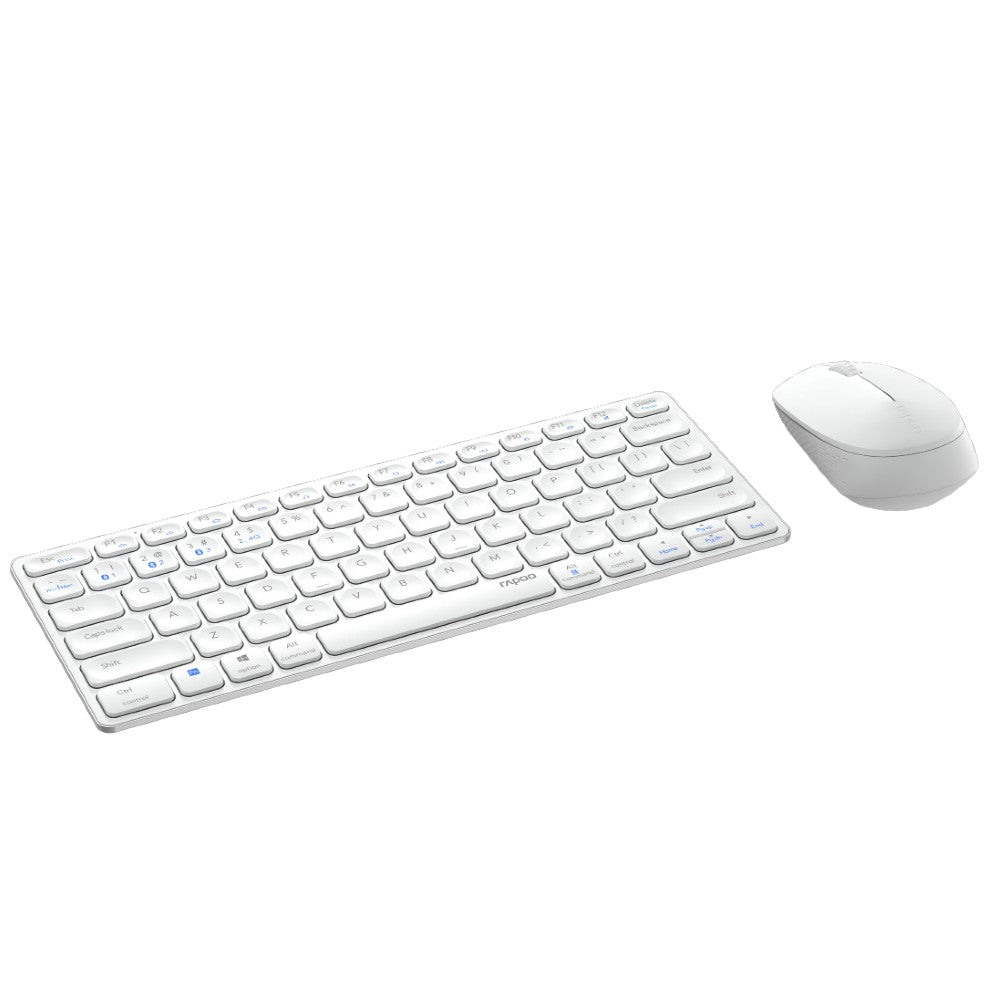 Rapoo 9600M Drahtloses Multimode Blade Combo Set, QWERTY US - Weiß