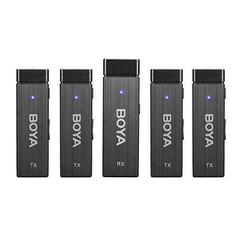 Boya sans Fil Microphone 1 RX-4TX TRRS-TRS