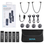 Boya sans Fil Microphone 1 RX-4TX TRRS-TRS