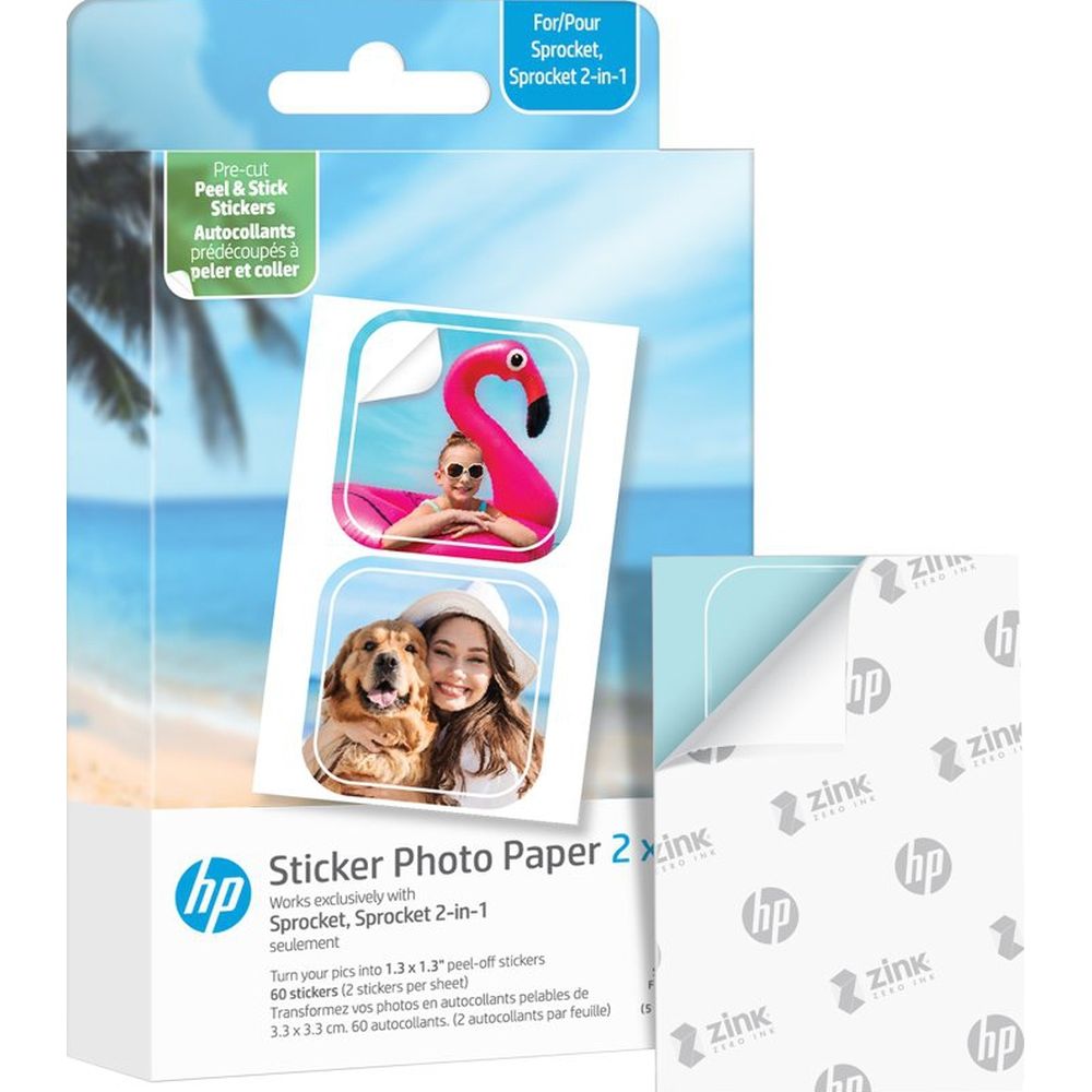 HP Sticker-Fotopapierausschnitt 2x3"